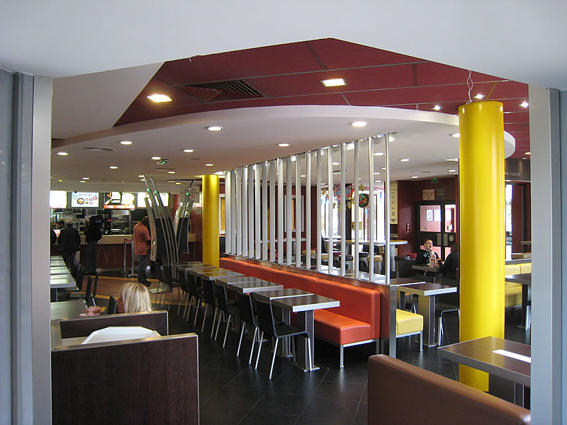 Eclairage LED d'un Fast-Food