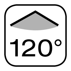 Angle de rayonnement à 120°