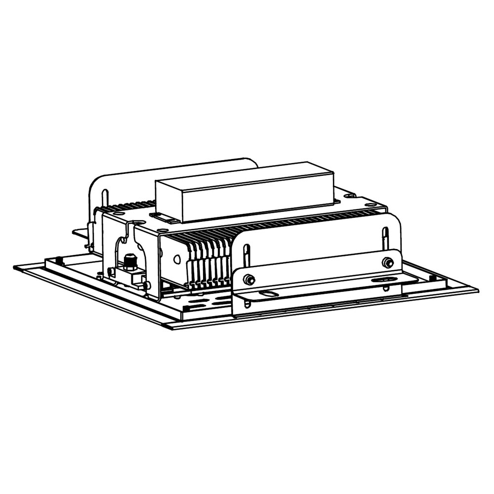 Projecteur led encastré AZURITE Canopy 80W Plan mécanique
