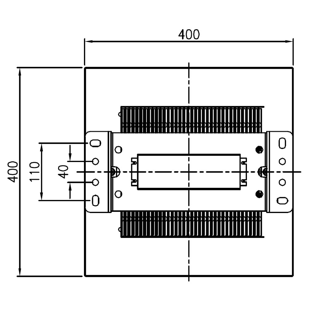Projecteur led AZURITE Canopy 80W Plan mécanique