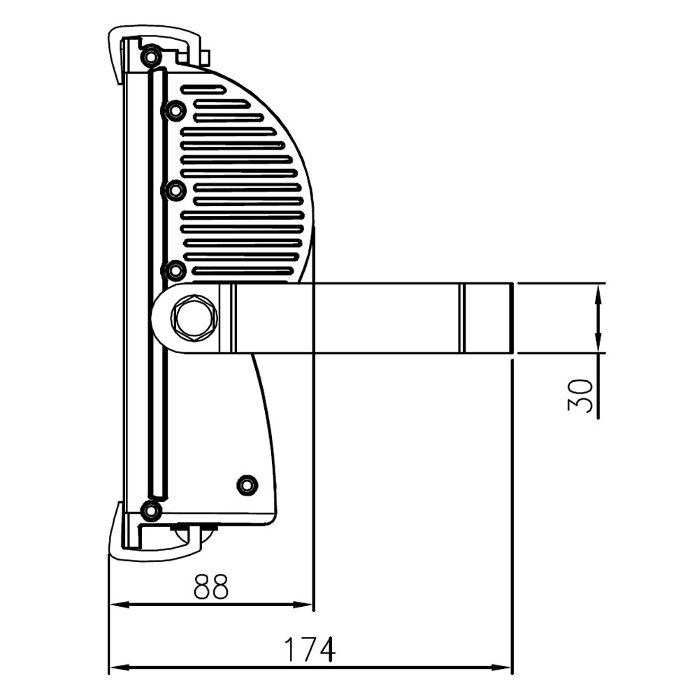 Projecteur led AZURITE Compact 040W Plan mécanique