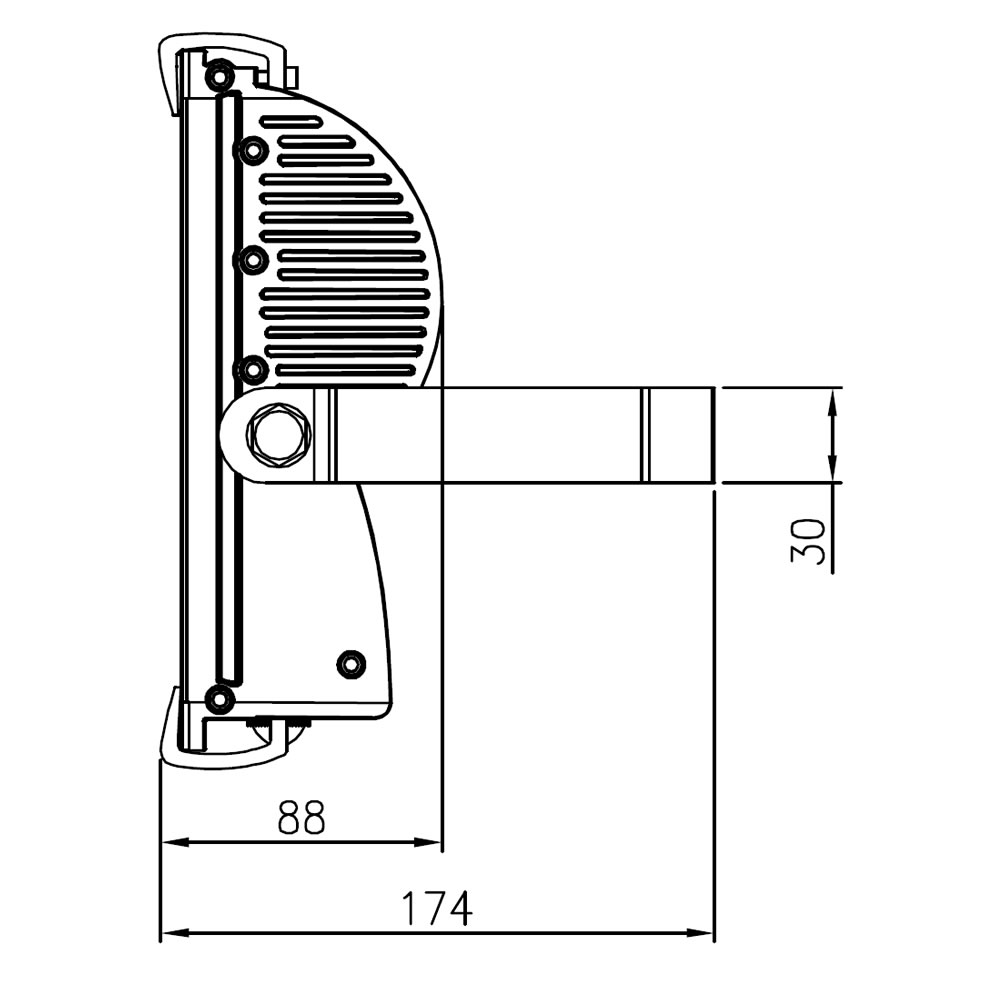 Projecteur led AZURITE Compact 100W Plan mécanique