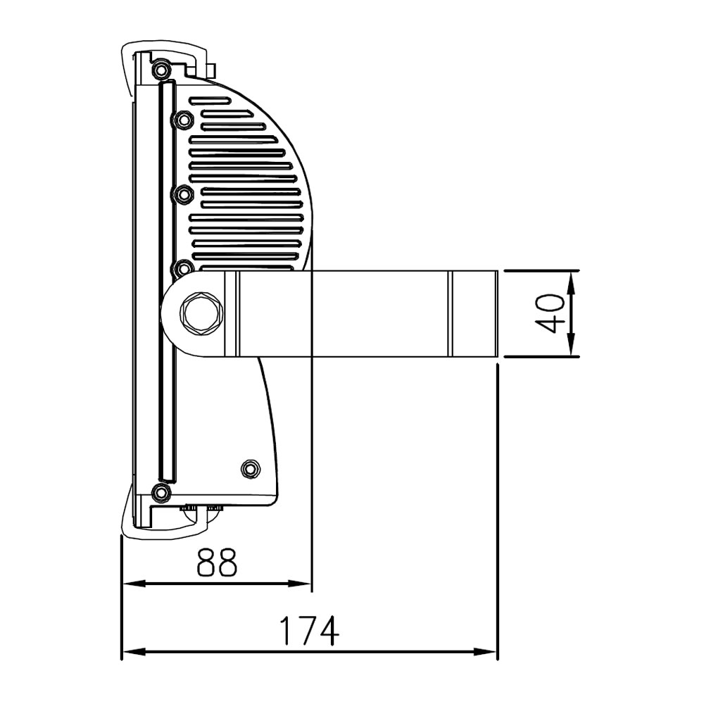 Projecteur led AZURITE Compact 150W Plan mécanique
