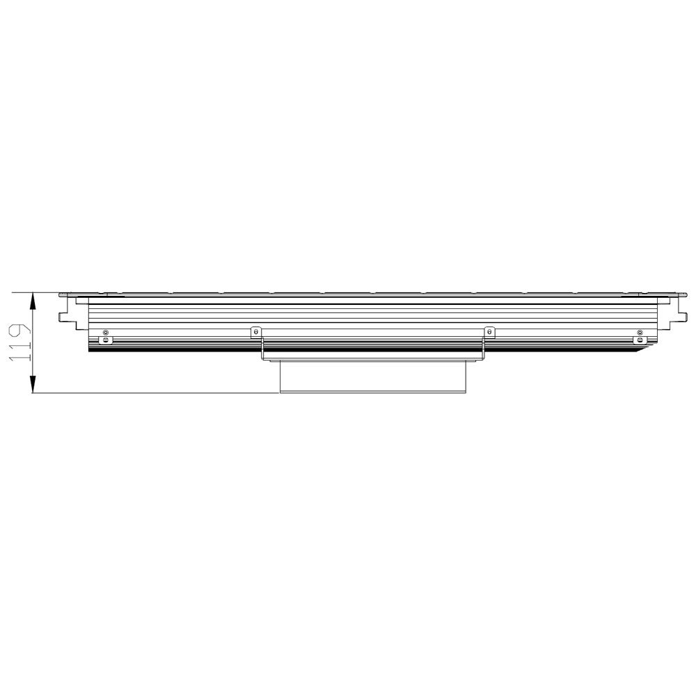 Projecteur led pour rack AZURITE Rack 200W Vue de face