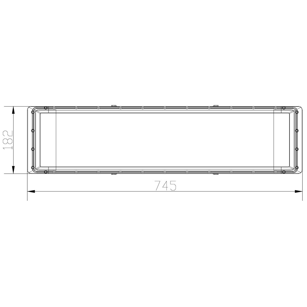 Projecteur led pour rack AZURITE Rack 200W Vue de face