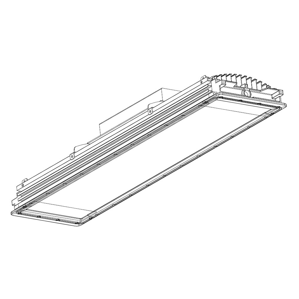 Projecteur led pour rack AZURITE Rack 200W Vue de face