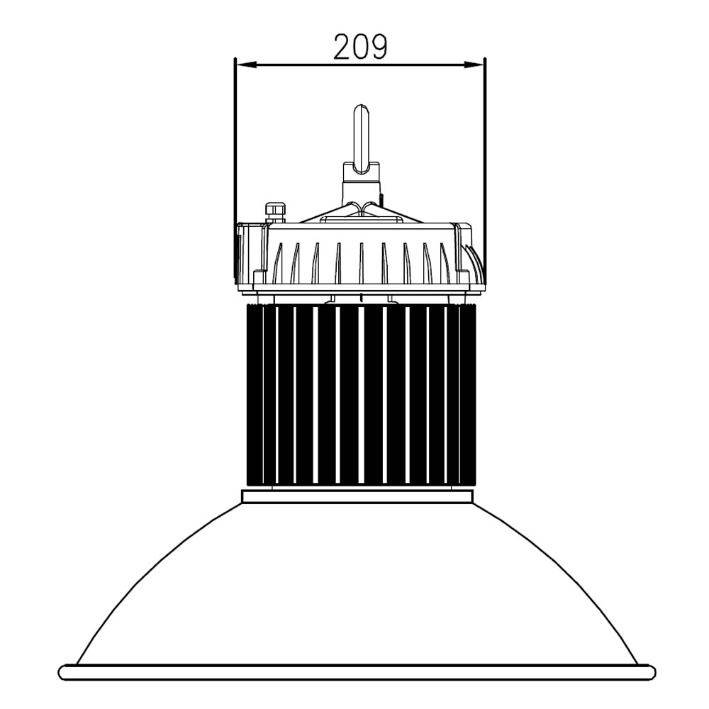 Armature led QUARTZ Eco 100W Plan mécanique