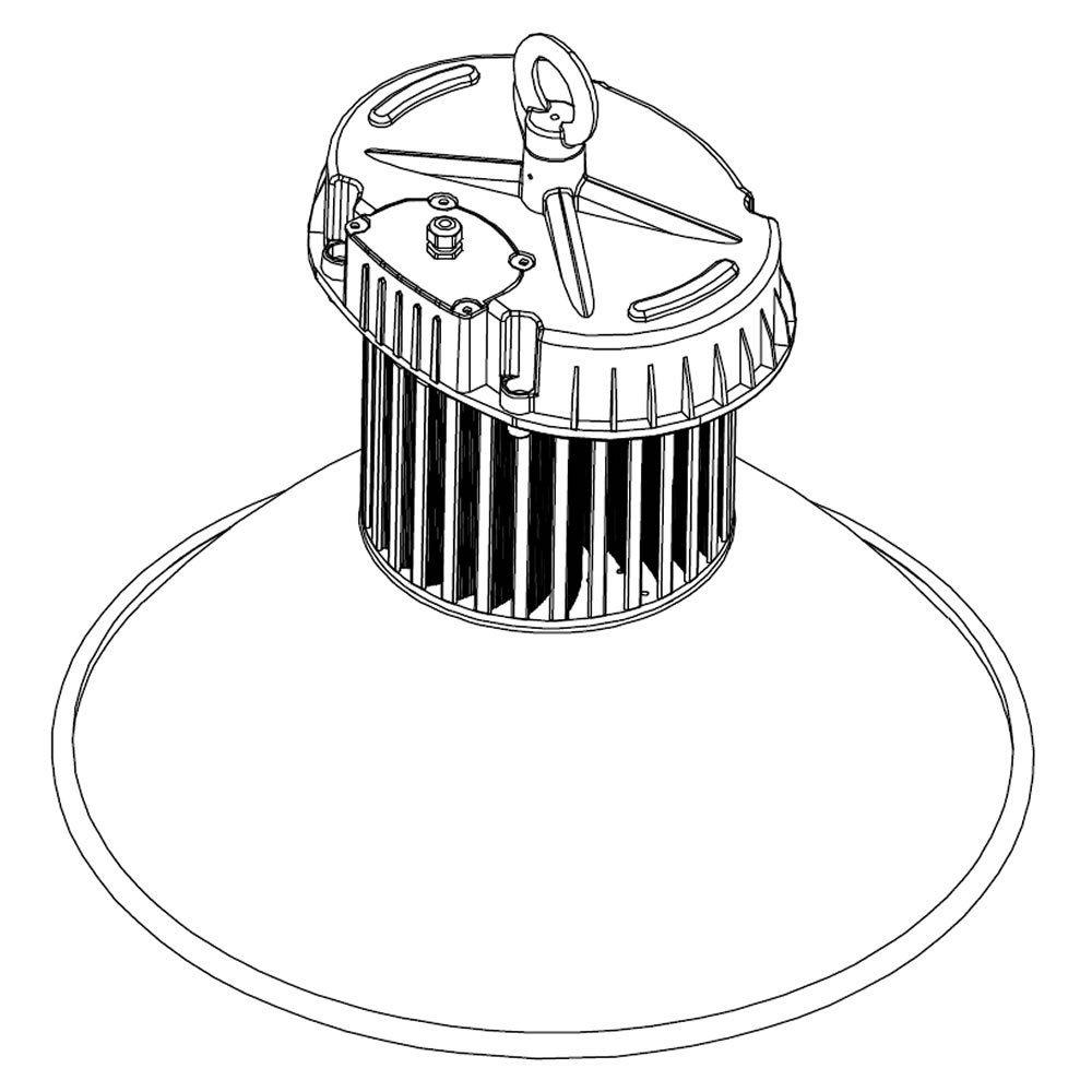 Armature led QUARTZ Eco 100W Plan mécanique