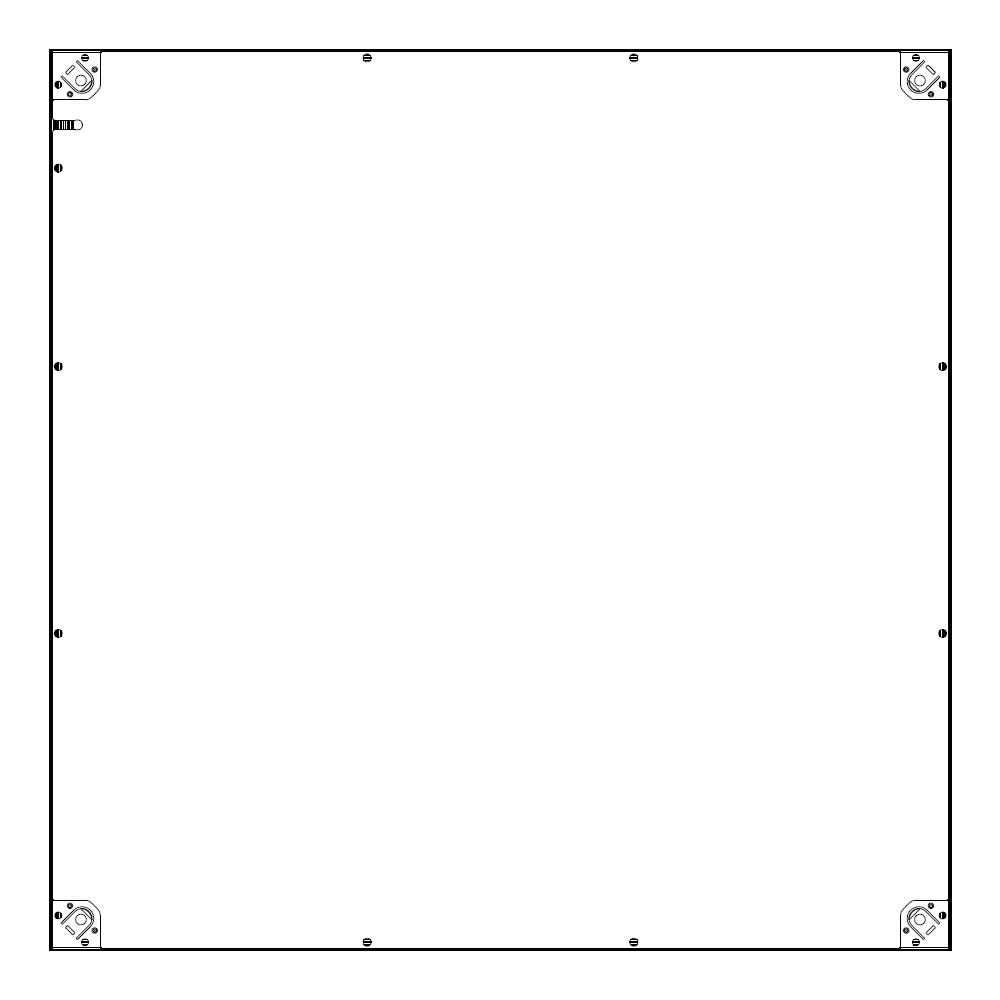 Dalle led LAZULI format 600x600 Plan mécanique
