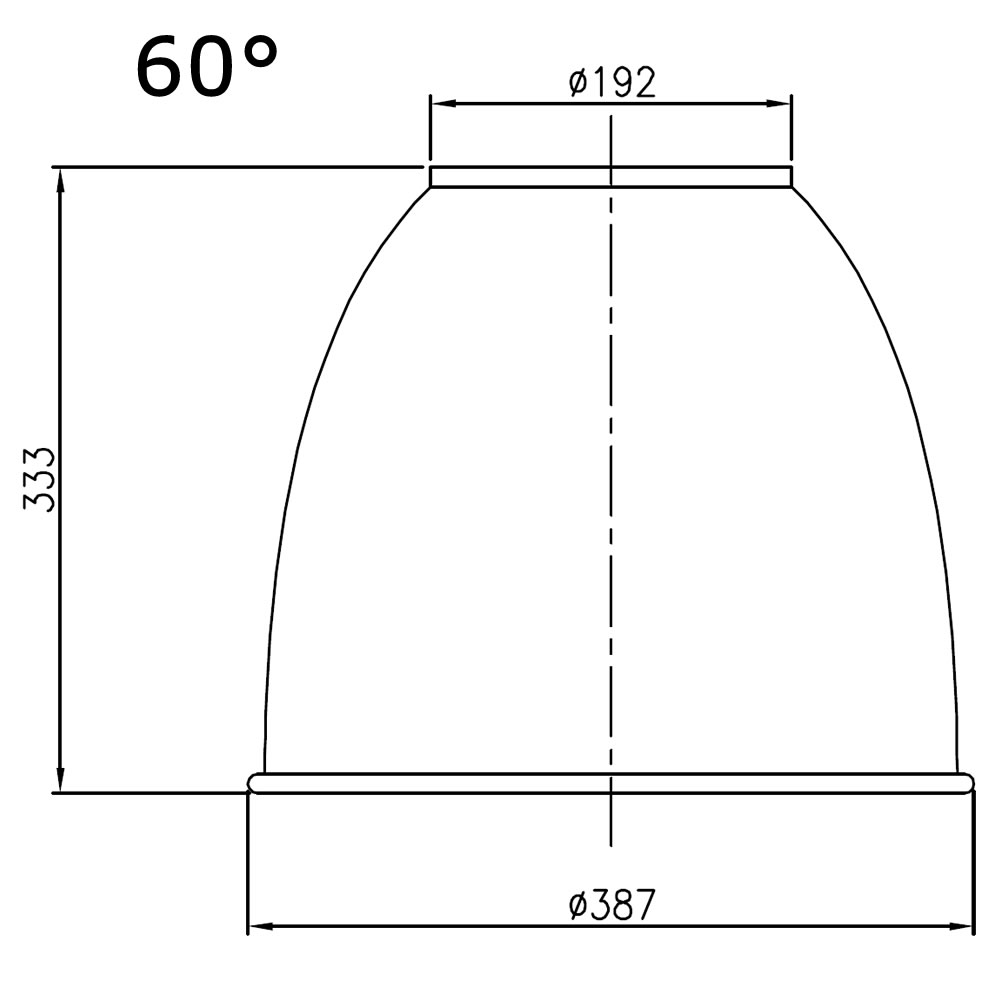 Réflecteur aluminium 60° pour armature Led QUARTZ