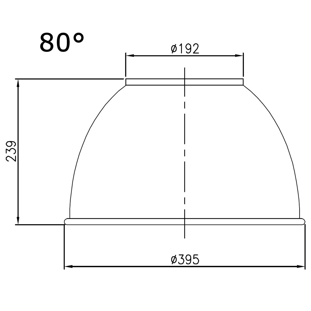 Réflecteur aluminium 80° pour armature Led QUARTZ