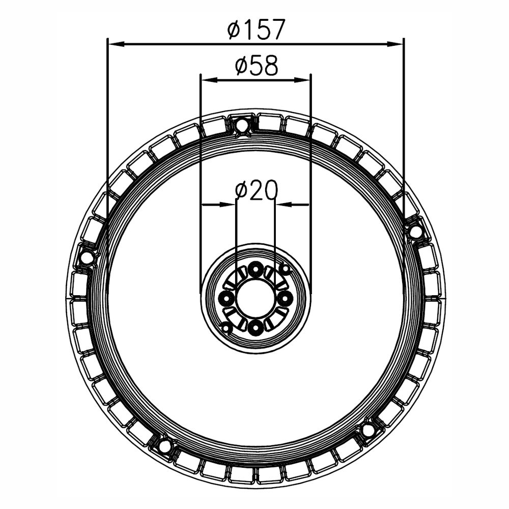 QUARTZ Compact Smart Armature led AHS040W Plan Mécanique