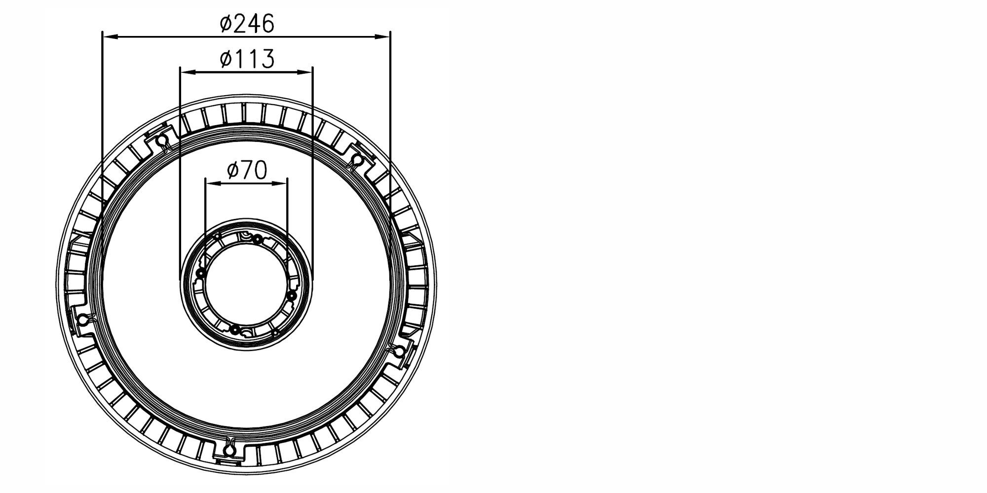QUARTZ Compact Smart Armature led AHS070W Plan Mécanique