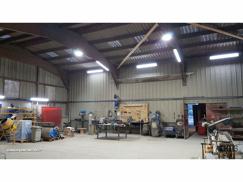 Eclairage LED d'un atelier de soudure