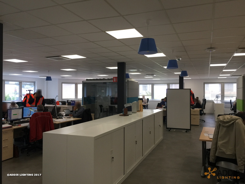 Eclairage Led d&rsquo;un Open Space avec les dalles led LAZULI