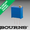 BOURNS - 3296Y-1-202LF - Modèle: 3296  - Style: Y  - Valeur: 2K  - Tolérance: 10%  - Puissance: 500mW  - Coef. Temp.: +/-100ppm/°C  - Type: Multitours  - Montage: Traversant  - Emballage: Tube  - Conditionnement: 50  - RoHS: RoHS